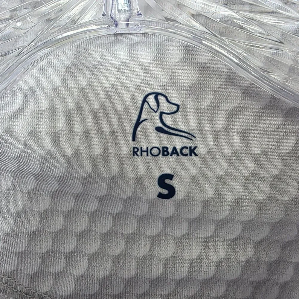 NWT Rhoback The Be The Ball  Performance Polo White  Size S LOGO